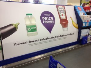 Tesco Price Promise launched in store in March. 