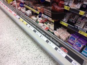 Pork Sausages are also 100% British, and advertised as such. 