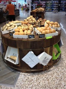 Euphorium artisan bread. Merchandised in an artisan fashion too.