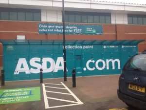 Asda click & collect drive in point for 'click online collect here