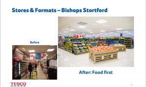 A striking transformation at Stortford - clothes no longer at the front. 