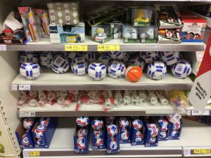 England world cup products,  lots of them. Why? We exited weeks ago.