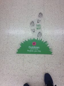 Footsteps to a Dobbies 'in store' concession.