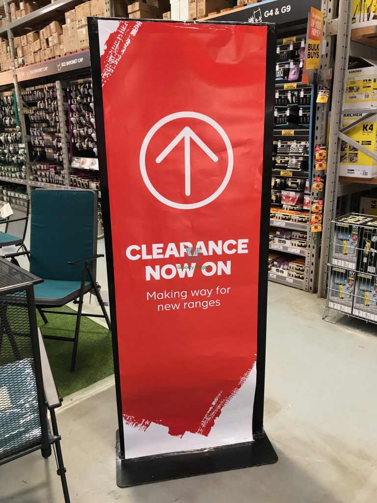 More clearance signage. 