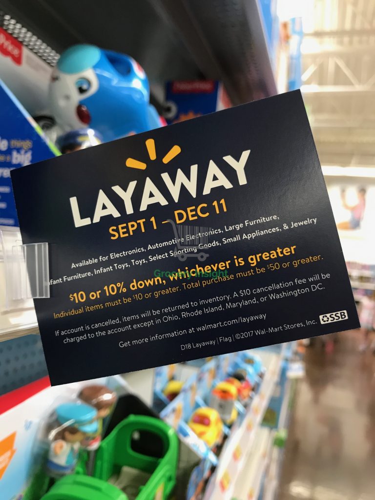 WalMart layaway