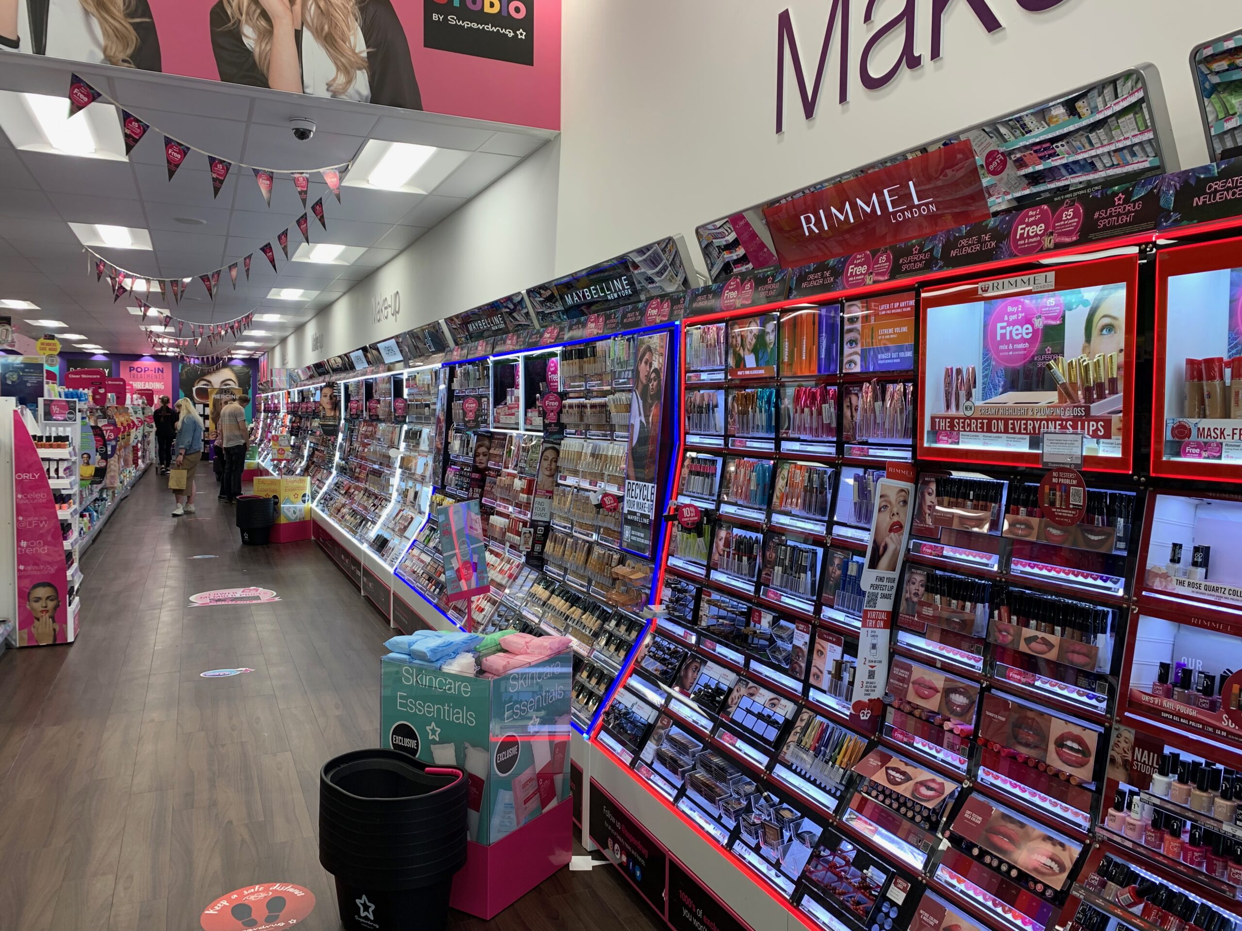 Superdrug makeup shop