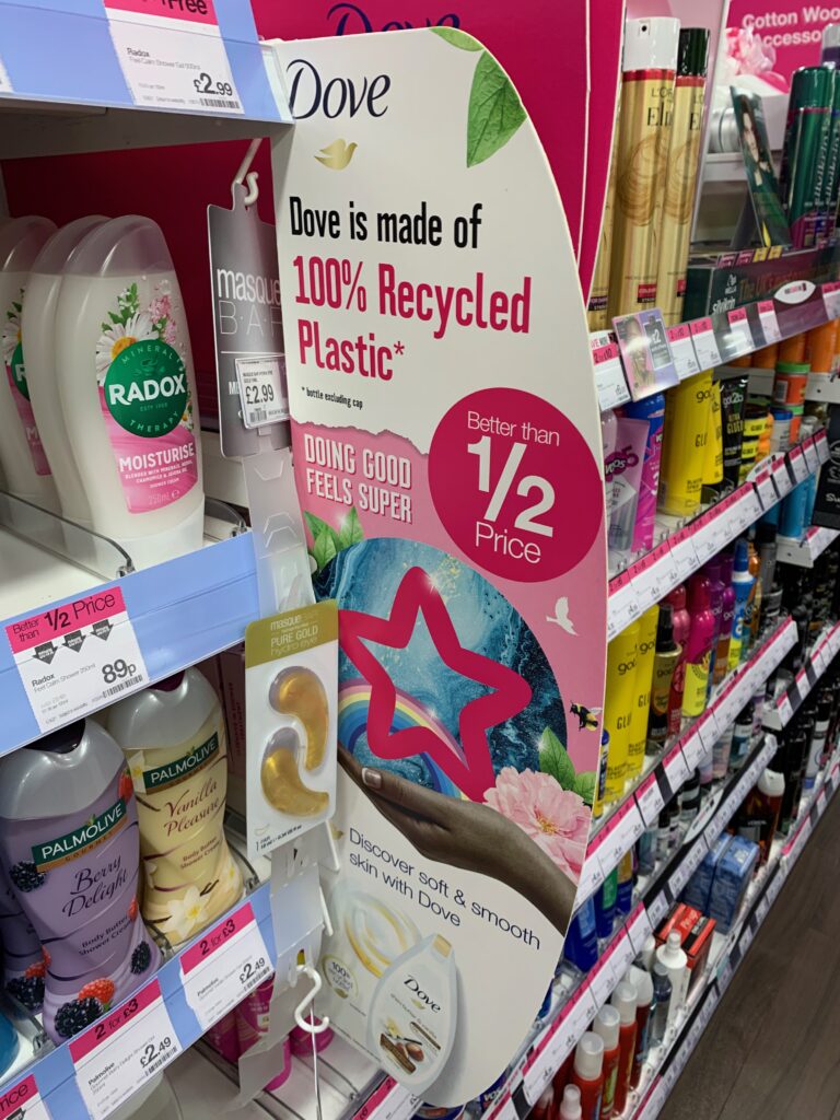 Sustainability in Superdrug on Dove.