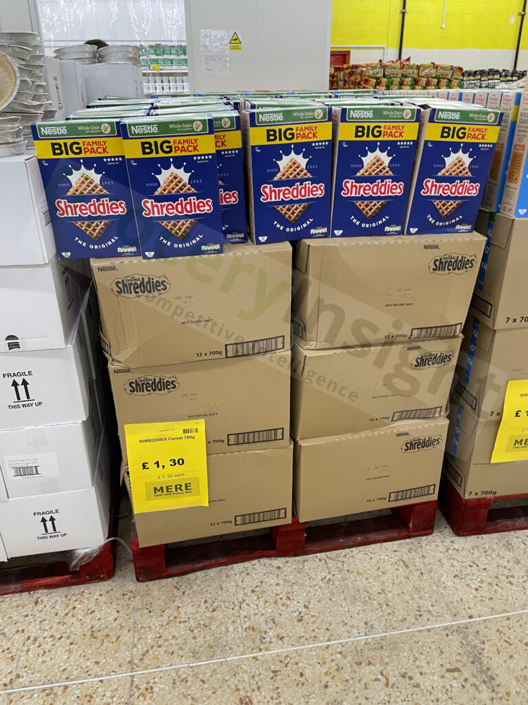 store pallet featuring Shreddies