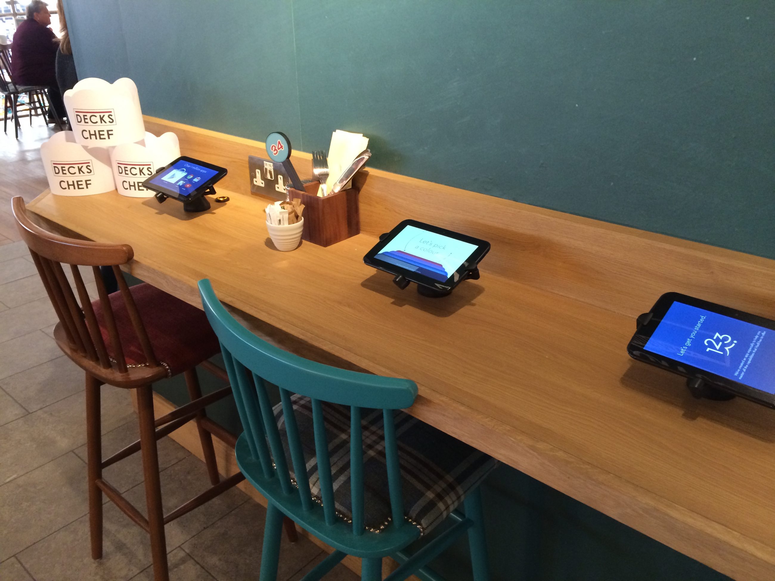Hudl used in Lincoln Extra customer cafe.