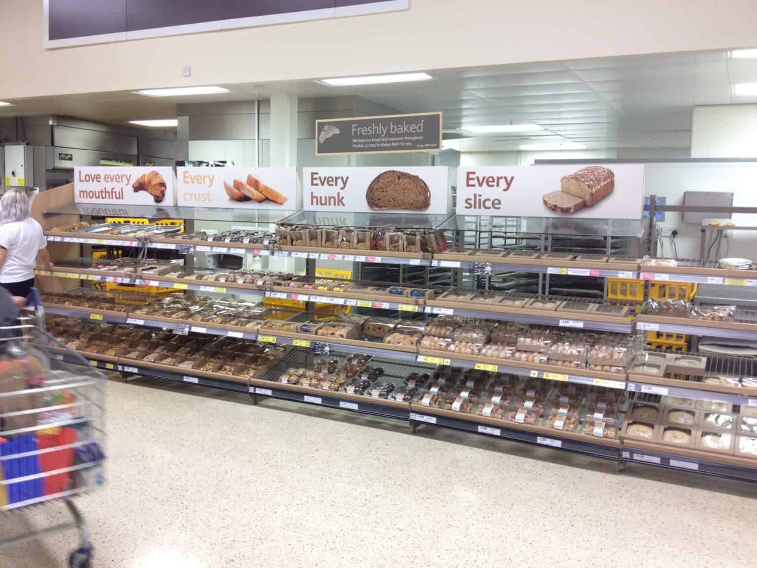 Bakery received new header boards.
