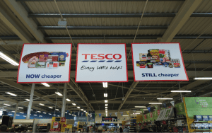 Strong messaging in stores now.